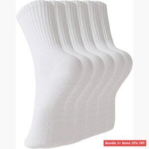 3 Pairs Grippy Pilates Yoga Socks for Women, Non-Slip Athletic Crew Socks